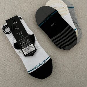 Stance Black, White, and Gray Athletic Socks